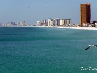 View from Gulf of Mexico looking at Treasure Island Resort