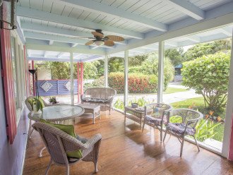 Large comfortable and private screened in porch