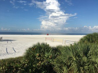 Siesta Key main beach area - only a 15 min walk, or the free bus can take you!