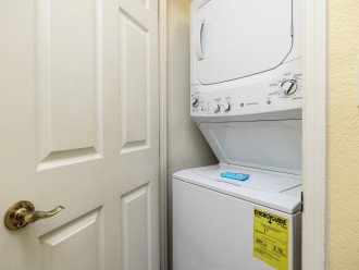 Stackable washer and dryer in the unit