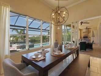 dining area of the holiday home in Cape Coral, FL