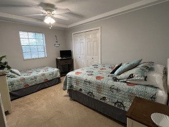 2nd bedroom with queen and twin beds