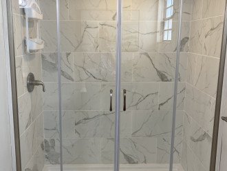 Large walk-in shower in master bath