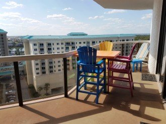 Large Balcony Facing the Bay All new Patio Furniture