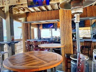 The Inside of the Beach Bar. Come have a Drink and Eat at the Beach Bar