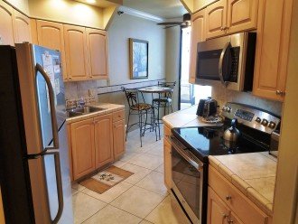 Kitchen has all new apppliance. Fully equipped. Patio Acess