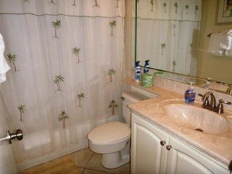 Private Guest Bathroom shower/tub combo. All Lines are supplied.