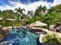 The tropical pool is inviting.
