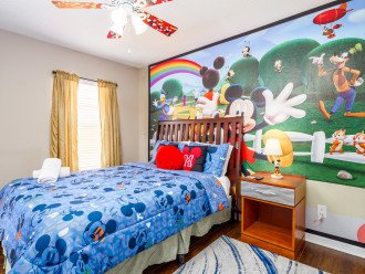 Bedroom 5: Queen size bed with Mickey Mouse theme