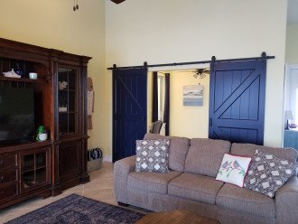 Living Room and Den with Barn Doors now!!