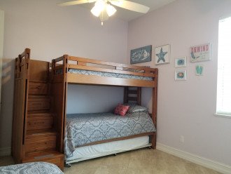 Guest bedroom #3 with 3 twin beds