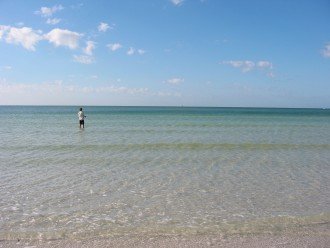 Crystal clear water of the Gulf of Mexico just a short walk away
