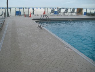 Our pool and view of the ocean