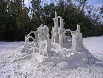 Sandcastles on our beach. Competition is held twice a year