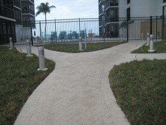 Walk way up to our condo