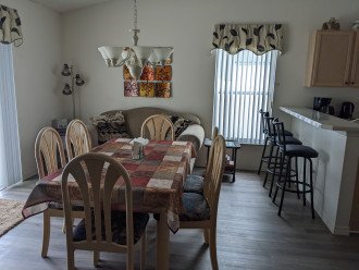 Dining Room with 3 Bar Stools