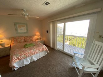 Second Level Gulf Front Bedroom with Queen Bed and Private Deck
