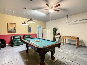 game room with pool table and Soccer - Foosball Tables