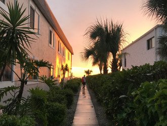 walkway to the private Golden beach