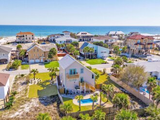 Bright & Airy Beach Home Just One Block to Beach Access w/ Pool!