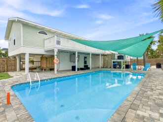 Gulf View Home w/ Private Pool, Firepit, and Wraparound Porch | Sleeps 9