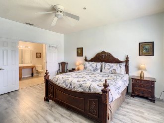 Master suite with king bed and inside bathroom