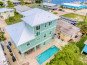Aerial view of Harbor Bayview rental with pool