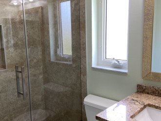 Brand new beautiful walk in Shower and double new vanities in master bath