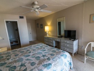 Large master bedroom with walk-in closet