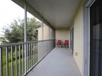 screened patio with access from master bedroom