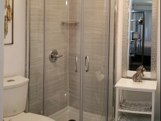 Master bathroom with shower enclosure