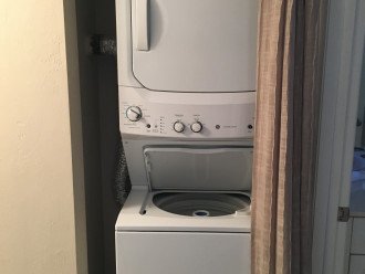 Full size stack washer and dryer