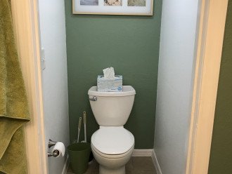 Toilet in master bathroom