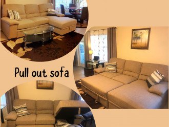 Pull out sofa for your guest
