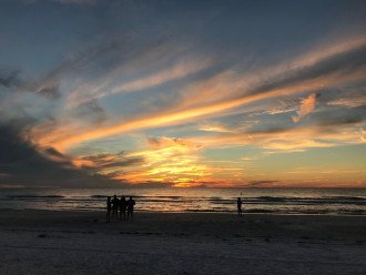 Beach Sunset View Steps From Property Taken Nov 2018