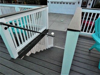 View of Back Deck Stairway...steps from the Beach