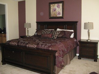 You'll sleep like a baby in the master bedroom king bed