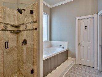 Walk-in shower & jacuzzi tub