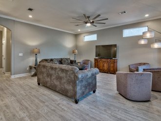 Open Living Room with 65in Flat screen TV