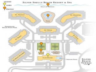 MAP OF SILVER SHELLS BEACH RESORT LAYOUT