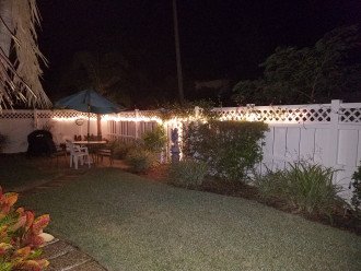 Rear Garden with lights