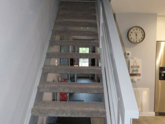 Modern, open staircase