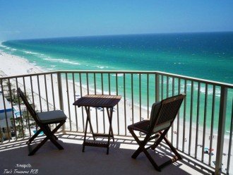 View looking east at Gulf of Mexico from our xlarge 719 sq wrap around balcony