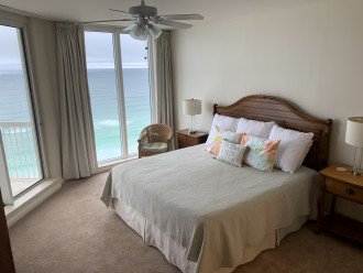 Master Bedroom with Gulf view and access to balcony