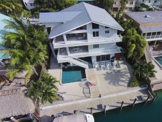 Aerial - Waterfront Side of House
