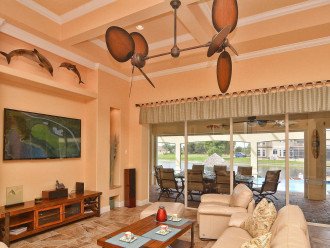 Caribbean Island Dolphin View:4Suites,5ZoneA/C-54 ft Pool/Spa,Dock 2min.to River #25