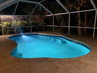 Floodlit garden and new pool remodel