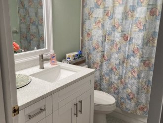 Recently remodeled guest bathroom