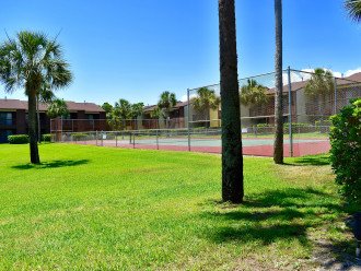 View of Tennis Court from back patio