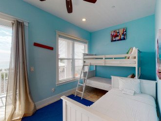 2nd Floor Kids Corner Bunk Room With Balcony Access and Private Bathroom